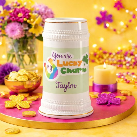 ラッキークールウスシューズとクローバー ビールジョッキ