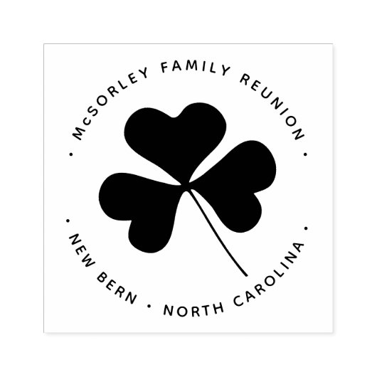 ラッキーグリーンアイリッシュシャムロックフローラクローバー ラバースタンプ (インプリント)