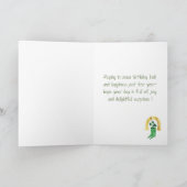 ラッキーグリーンカウボーイカエル誕生日 カード (内部)