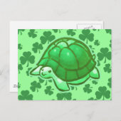 ラッキーグリーンクローバーカメ ポストカード (正面/裏面)