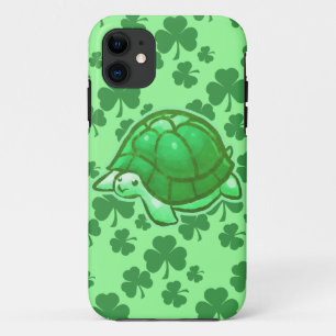 ラッキーグリーンクローバーカメ iPhone 11 ケース