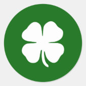 ラッキーグリーンクローバーSt patricks day ラウンドシール (正面)