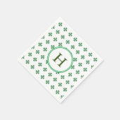 ラッキーグリーンフォーリーフクローバー |モノグラム スタンダードカクテルナプキン (角)
