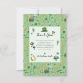 ラッキーグリーンSt patricks dayアイリッシュサンキューカード サンキューカード (正面)