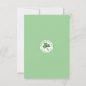 ラッキーグリーンSt patricks dayアイリッシュサンキューカード サンキューカード (裏面)