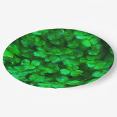 ラッキーケルト、アイリッシュグリーンシャームロック ペーパープレート (アングル)