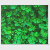 ラッキーケルト、アイリッシュグリーンシャームロック ラッピングペーパー (フラット)