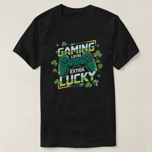 ラッキーゲーマーギフトセントパトリックのデイゲーム Tシャツ (デザイン正面)
