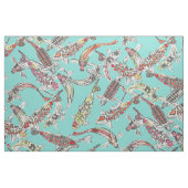 ラッキーコイブルー ファブリック (ファットクウォーター)