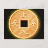 ラッキーコイン中国の新年 ポストカード (正面)