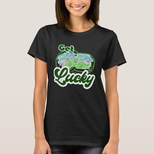 ラッキーコイン幸運4枚C Tシャツ (正面)