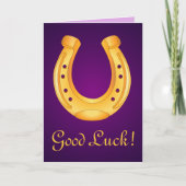 ラッキーゴールデンホースシューグッドラック深いパープル カード (正面)