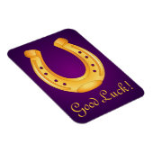 ラッキーゴールデンホースシューグッドラック深いパープル マグネット (右側)