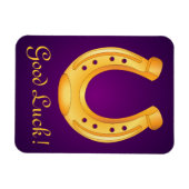 ラッキーゴールデンホースシューグッドラック深いパープル マグネット (横)