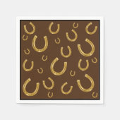 ラッキーゴールドの馬蹄 スタンダードカクテルナプキン (正面)