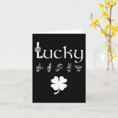 ラッキーサイン言語聴覚障害者認識度St patricks day カード (黄色い花)