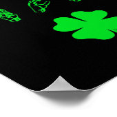 ラッキーサイン言語聴覚障害者認識度St patricks day ポスター (角)