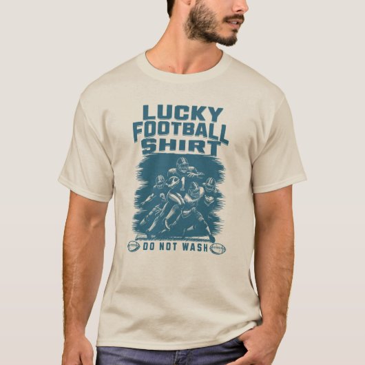 ラッキーサッカーシャツ、洗わない Tシャツ (正面)