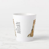 ラッキーシェットランド・ シープドッグ カフェラテマグ (正面)