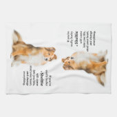 ラッキーシェットランド・ シープドッグ キッチンタオル (横)