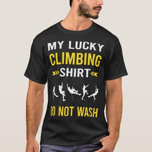 ラッキーシャツ登山登山クライマー Tシャツ (正面)
