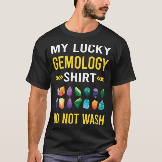 ラッキーシャツ 宝石学 宝石学者 Tシャツ (正面)