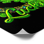 ラッキーシャムロックおもしろい馬蹄馬St patricksD ポスター (角)