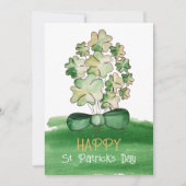 ラッキーシャムロッククローバーウォーターカラーアート シーズンカード (正面)