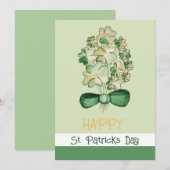 ラッキーシャムロッククローバーウォーターカラーアート シーズンカード (正面/裏面)