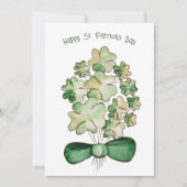 ラッキーシャムロッククローバーウォーターカラーアート シーズンカード (正面)