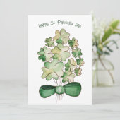 ラッキーシャムロッククローバーウォーターカラーアート シーズンカード (スタンド正面)