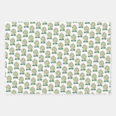 ラッキーシャムロッククローバーウォーターカラーアート ラッピングペーパーシート (正面)