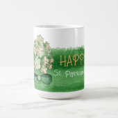 ラッキーシャムロッククローバーウォーター色 コーヒーマグカップ (中央)