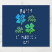 ラッキーシャムロッククローバーハッピーセントパトリックの日 ビールラベル (シングルラベル)