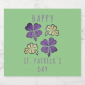 ラッキーシャムロッククローバーハッピーセントパトリックの日 ビールラベル (シングルラベル)