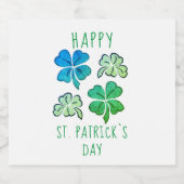 ラッキーシャムロッククローバーハッピーセントパトリックの日 ビールラベル (シングルラベル)