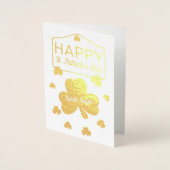 ラッキーシャムロックセントパトリックのデイ実在フォイルカード 箔カード (正面)