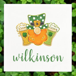 ラッキーシャムロックビアーズレプレショーンセントパトリックの名前 スタンダードカクテルナプキン