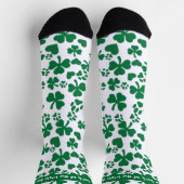 ラッキーシャムロックポープリントソックス – St. Patrick's Day ソックス (上部)