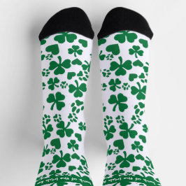 ラッキーシャムロックポープリントソックス – St. Patrick's Day ソックス
