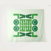 ラッキーシャムロックラブ タペストリー (正面(横))