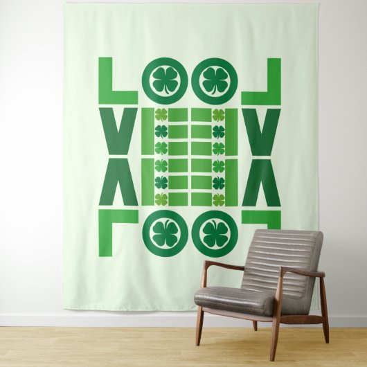 ラッキーシャムロックラブ タペストリー (インサイチュ)