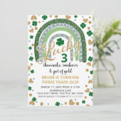 ラッキーシャムロックレインボーセントパトリックボーイ誕生日 招待状 (スタンド正面)