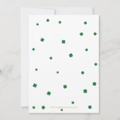 ラッキーシャムロックレインボーセントパトリックボーイ誕生日 招待状 (裏面)