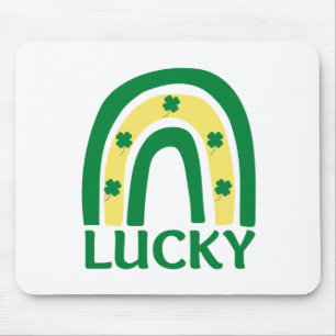 ラッキーシャムロックレインボーSt patricks マウスパッド