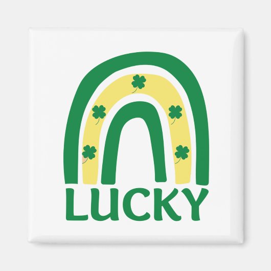 ラッキーシャムロックレインボーSt patricks マグネット (正面)