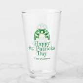 ラッキーシャムロック蹄鉄St patricks dayビール タンブラーグラス (裏面)