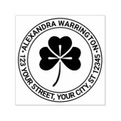 ラッキーシャムロック#4ネーム差出人住所 セルフインキングスタンプ (デザイン)