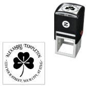 ラッキーシャムロック#4Pネーム差出人住所 セルフインキングスタンプ (インサイチュ)