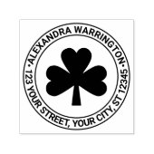 ラッキーシャムロック#5ネーム差出人住所 セルフインキングスタンプ (デザイン)